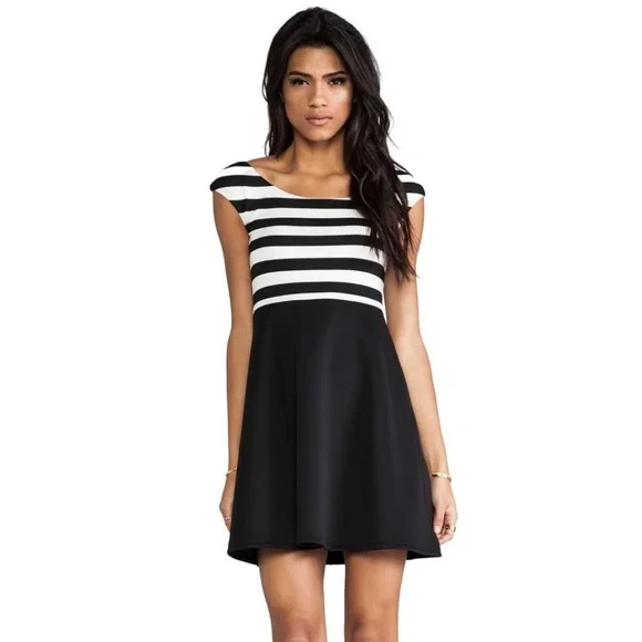 bailey 44 black and white dress New Bailey 44 Black Cocktail Dress main image 1